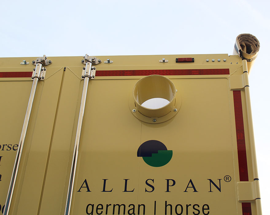 Schuifvloertrailer blaasinstallatie
