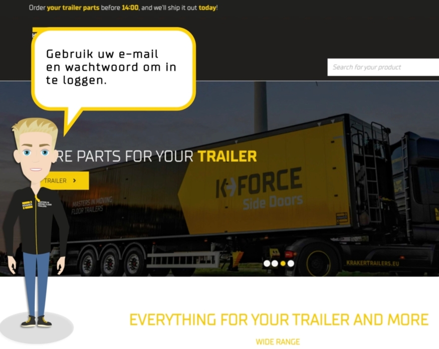 El Centro de Servicios En Línea es el nuevo servicio de Kraker Trailers